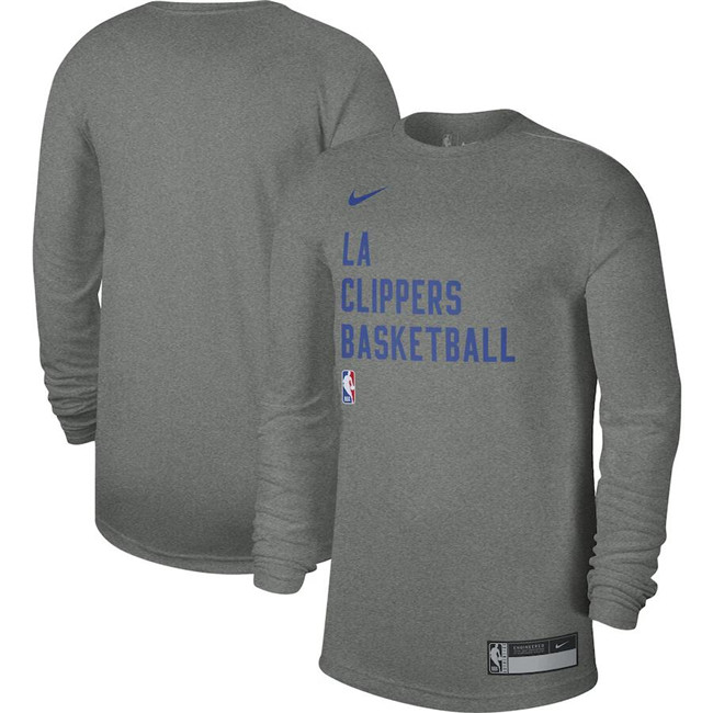 Men's Los Angeles Clippers Heather Gray 2023/24 Legend On-Court Practice Long Sleeve T-Shirt Men's Los Angeles Clippers Heather Gray 2023/24 Legend On-Court Practice Long Sleeve T-Shirt